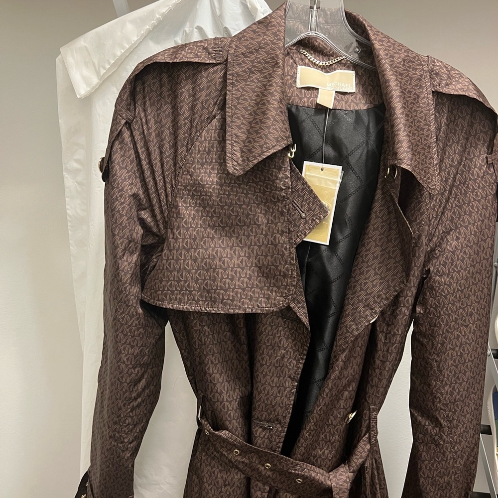 Michael Kors Chocolate Trench Coat NWT